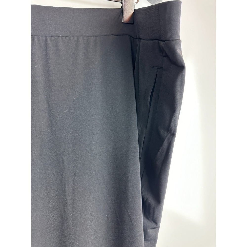 Every Day by Susan Graver Regular Liquid Knit Jogger Black Women's Plus Size 3X - Picture 4 of 12